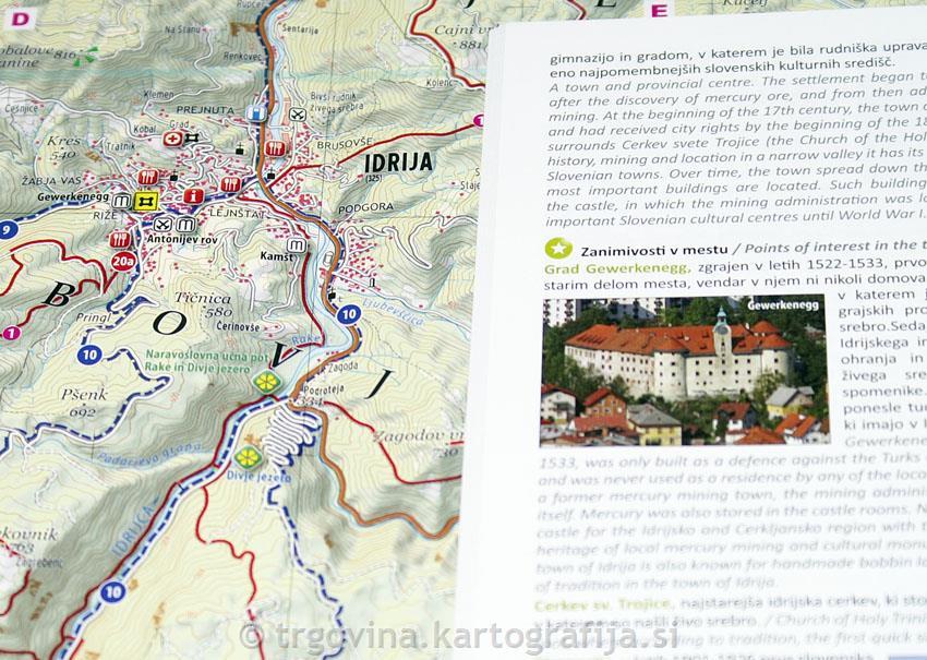 Carte de randonnée - Skofjelosko, Idrijsko, Cerkljansko hribovje (Slovénie) | Kartografija carte pliée Kartografija 
