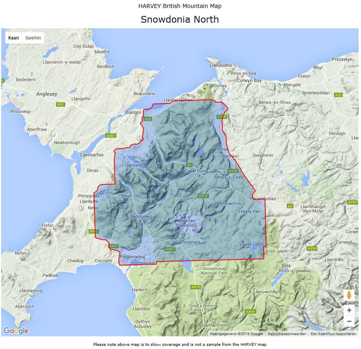 Carte de randonnée - Snowdonia Nord XT40 BMM | Harvey Maps - British Mountain carte pliée Harvey Maps 