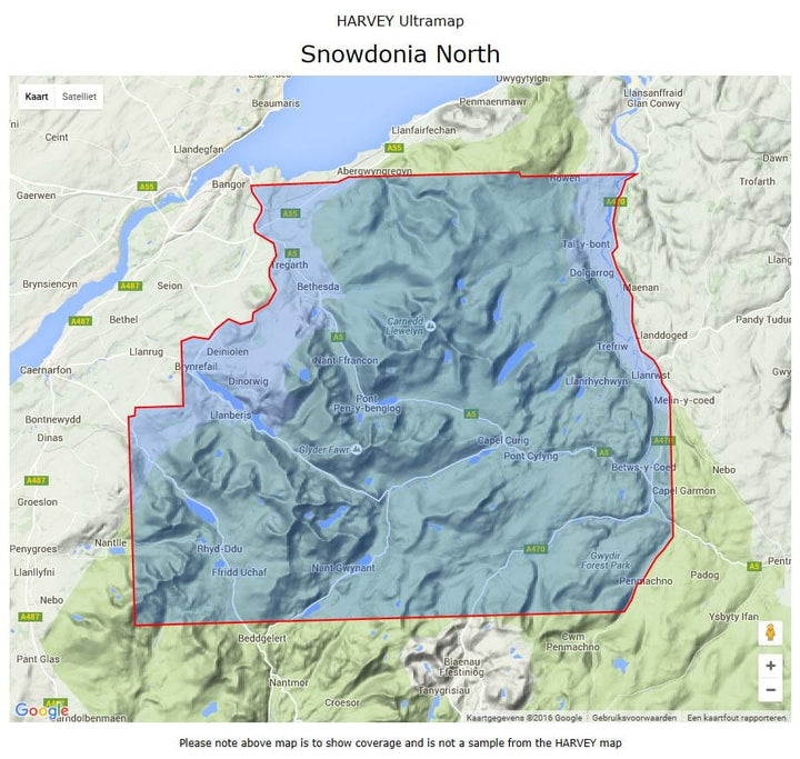 Carte de randonnée - Snowdonia Nord XT40 | Harvey Maps - Ultramap carte pliée Harvey Maps 