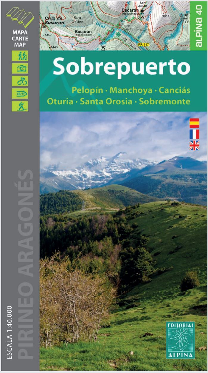 Carte de randonnée - Sobrepuerto (Pyrénées Aragonaises) | Alpina carte pliée Editorial Alpina 