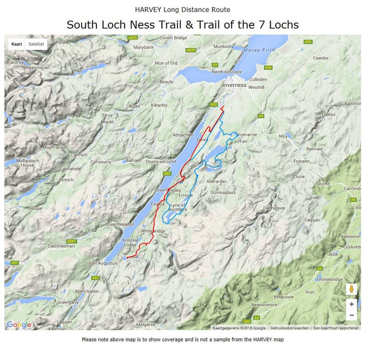 Carte de randonnée - South Loch Ness Trail XT40 | Harvey Maps - National Trail maps carte pliée Harvey Maps 