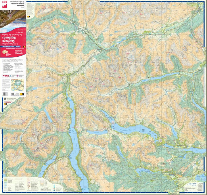 Carte de randonnée - Southern Highlands, The Trossachs and Ben Cruachan XT40 | Harvey Maps - British Mountain carte pliée Harvey Maps 