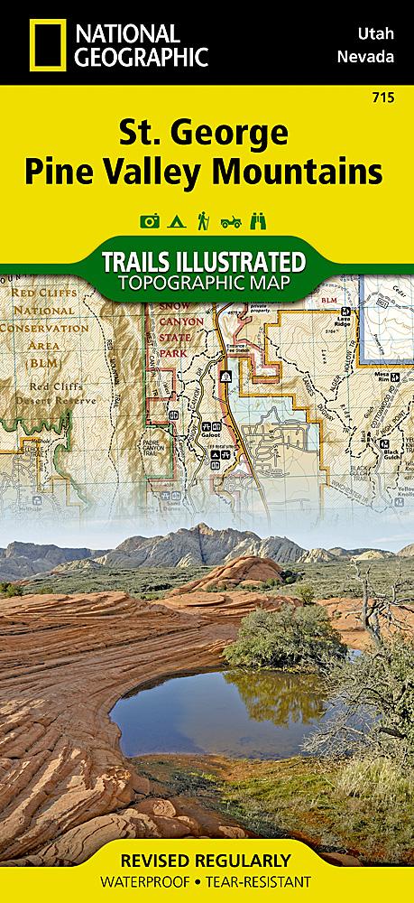 Carte de randonnée - St. George, Pine Valley Mountain (Utah, Nevada), n° 715 | National Geographic carte pliée National Geographic 