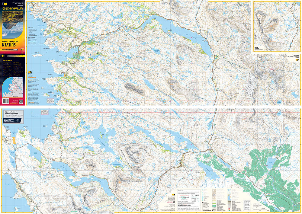 Carte de randonnée - Suilven, Stac Pollaidh, Lochinver XT40 | Harvey Maps - Ultramap carte pliée Harvey Maps 