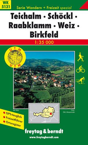 Carte de randonnée - Teichalm - Schöckl - Raabklamm - Weiz - Birkfeld (Alpes autrichiennes), n° WK5131 | Freytag & Berndt carte pliée Freytag & Berndt 