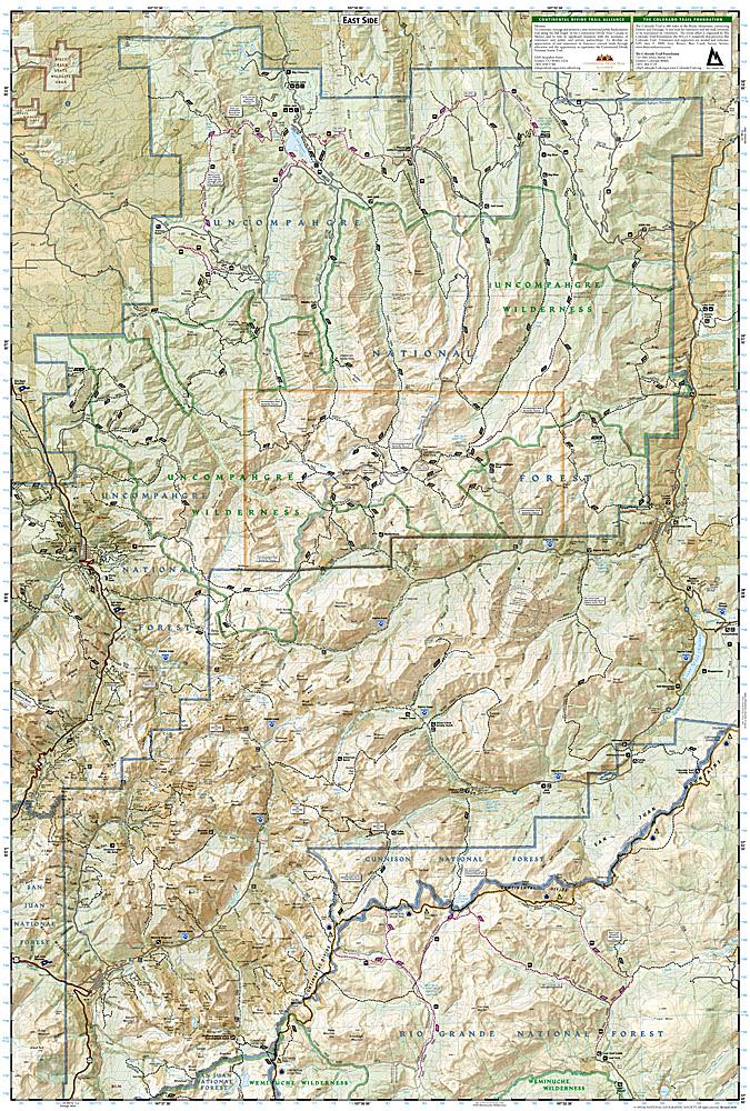 Carte de randonnée - Telluride, Silverton, Ouray, Lake City (Colorado), n° 141 | National Geographic carte pliée National Geographic 