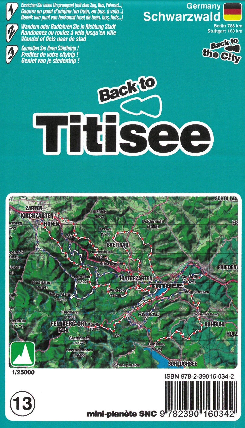 Carte de randonnée - Titisee (Forêt Noire) | Mini Planet carte pliée Mini Planet 