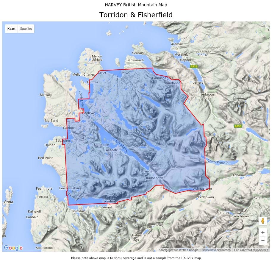 Carte de randonnée - Torridon & Fisherfield XT40 BMM | Harvey Maps - British Mountain carte pliée Harvey Maps 