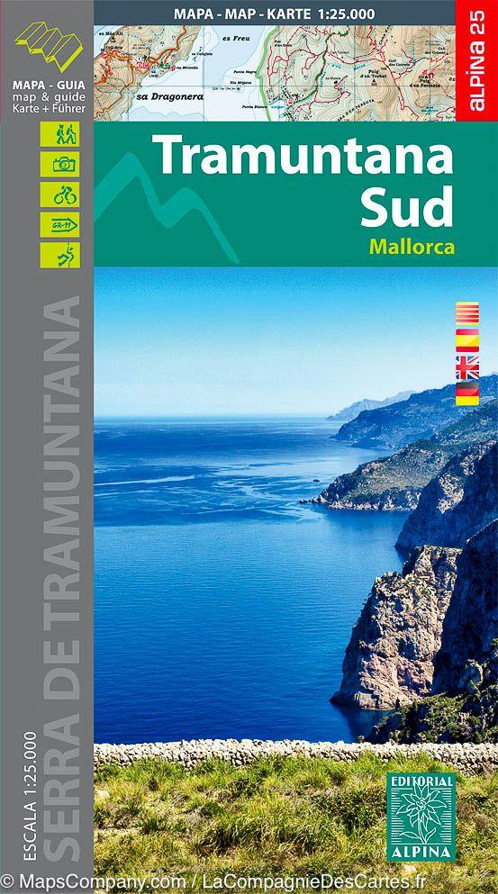Carte de randonnée - Tramuntana Sud (Majorque, îles Baléares) | Alpina carte pliée Editorial Alpina 