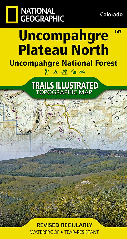 Carte de randonnée - Uncompahgre Plateau Nord (Colorado), n° 147 | National Geographic carte pliée National Geographic 