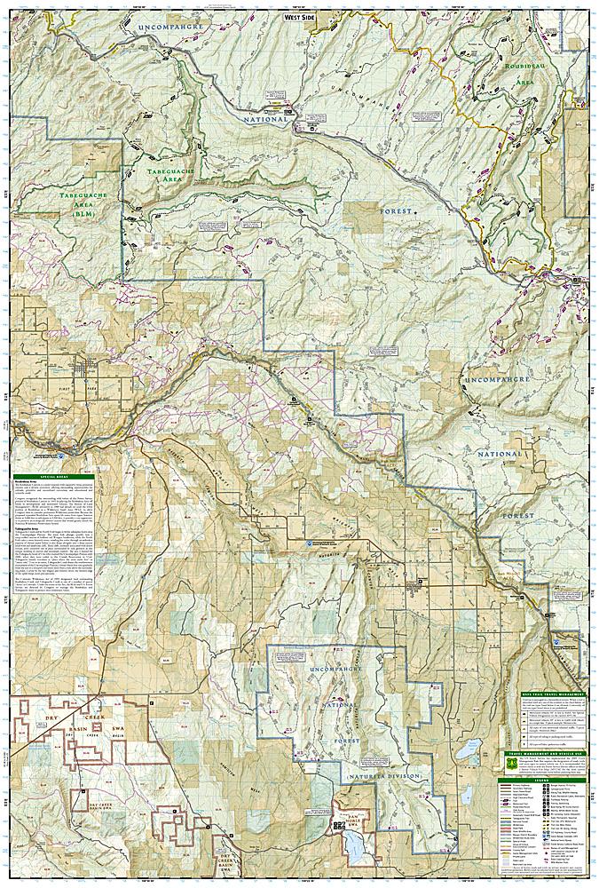 Carte de randonnée - Uncompahgre Plateau Sud (Colorado), n° 146 | National Geographic carte pliée National Geographic 