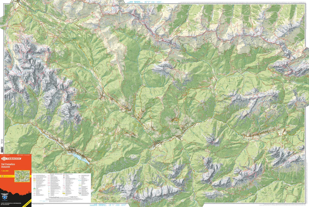 Carte de randonnée - Val Comelico / Dolomiti | Tabacco carte pliée Tabacco 