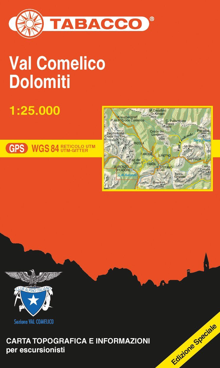 Carte de randonnée - Val Comelico / Dolomiti | Tabacco carte pliée Tabacco 