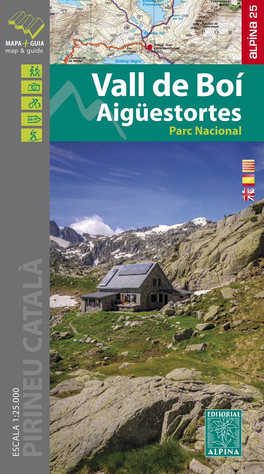 Carte de randonnée - Vall de Boi & Parc national d'Aigüestortes (Pyrénées Catalanes, Espagne) | Alpina carte pliée Editorial Alpina 