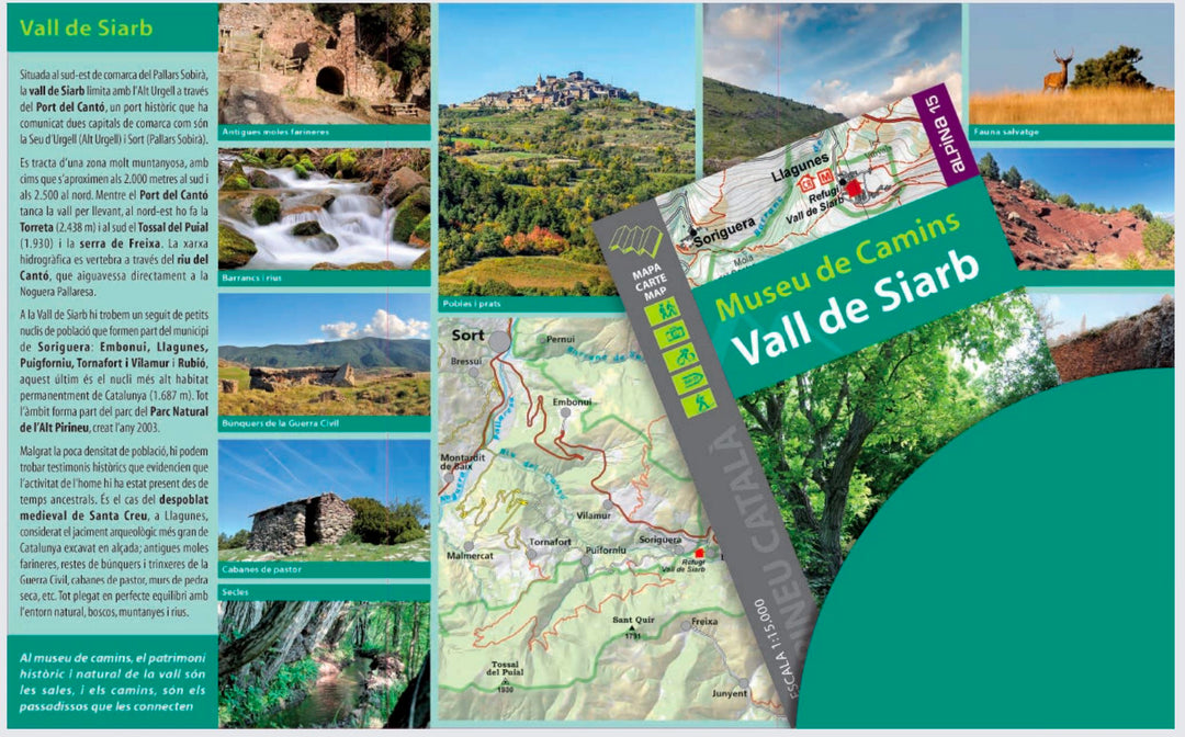 Carte de randonnée - Vall de Siarb, Museu de Camins (Pyrénées catalanes) | Alpina carte pliée Editorial Alpina 