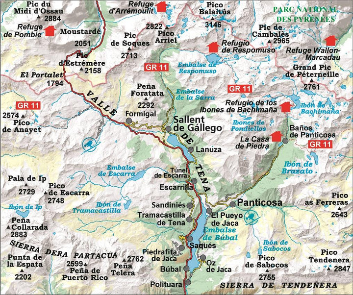 Carte de randonnée - Vallée de Tena (Pyrénées Aragonaises) | Alpina carte pliée Editorial Alpina 