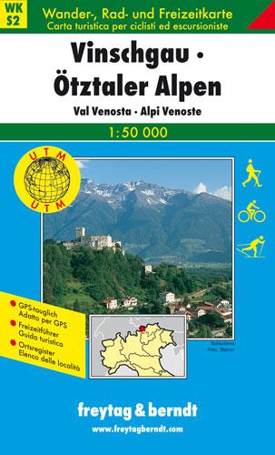 Carte de randonnée - Vinschgau - Otztaler Alpen (Alpes italiennes), n° WKS.02 | Freytag & Berndt carte pliée Freytag & Berndt 