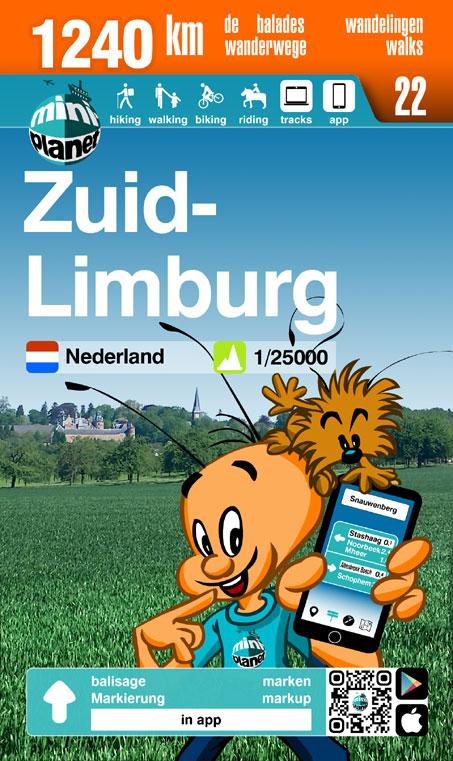Carte de randonnée - Zuid-Limburg - n° 22 | Mini Planet carte pliée Mini Planet 