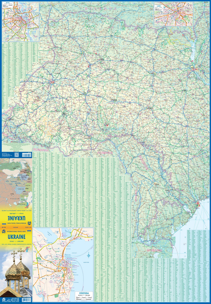 Carte de référence - Ukraine | ITM carte pliée ITM 