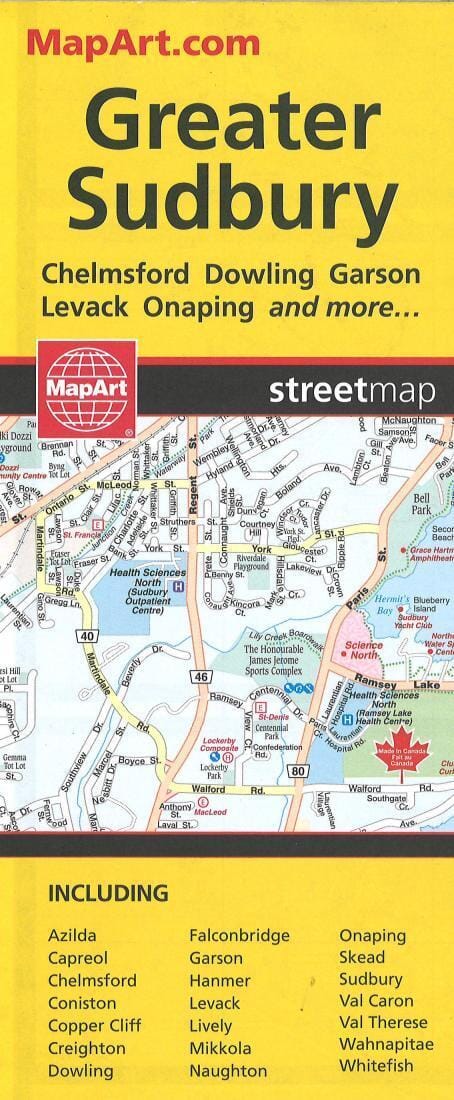 Sudbury Map | Canadian Cartographics Corporation Road Map 