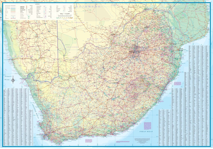 Carte de voyage - Afrique Australe et Centrale | ITM carte pliée ITM 