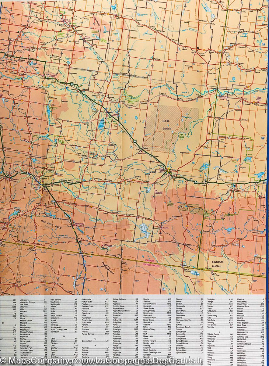 Carte de voyage - Alberta (Canada) | ITM carte pliée ITM 