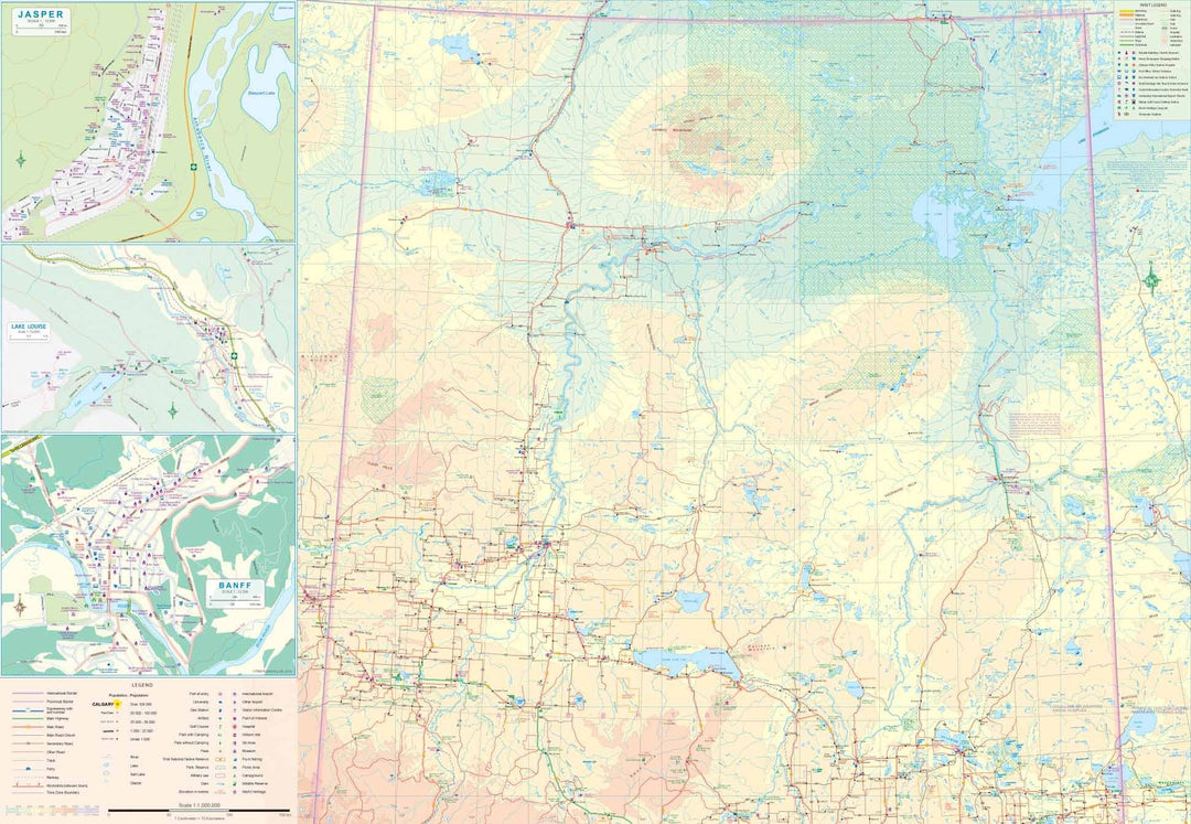 Carte de voyage - Alberta (Canada) | ITM carte pliée ITM 