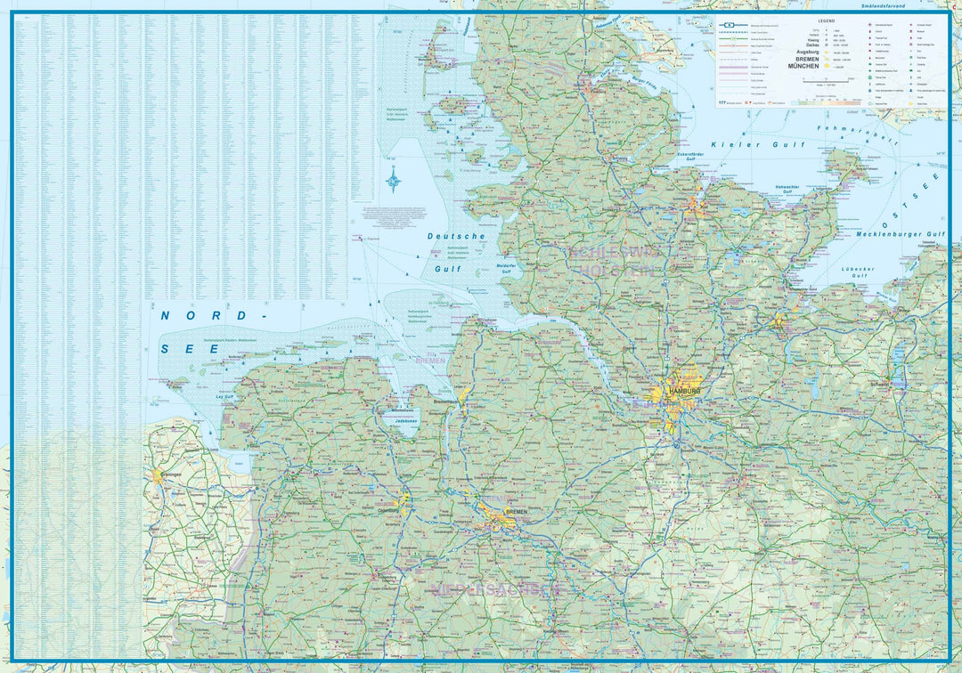 Carte de voyage du nord de l'Allemagne | ITM - La Compagnie des Cartes