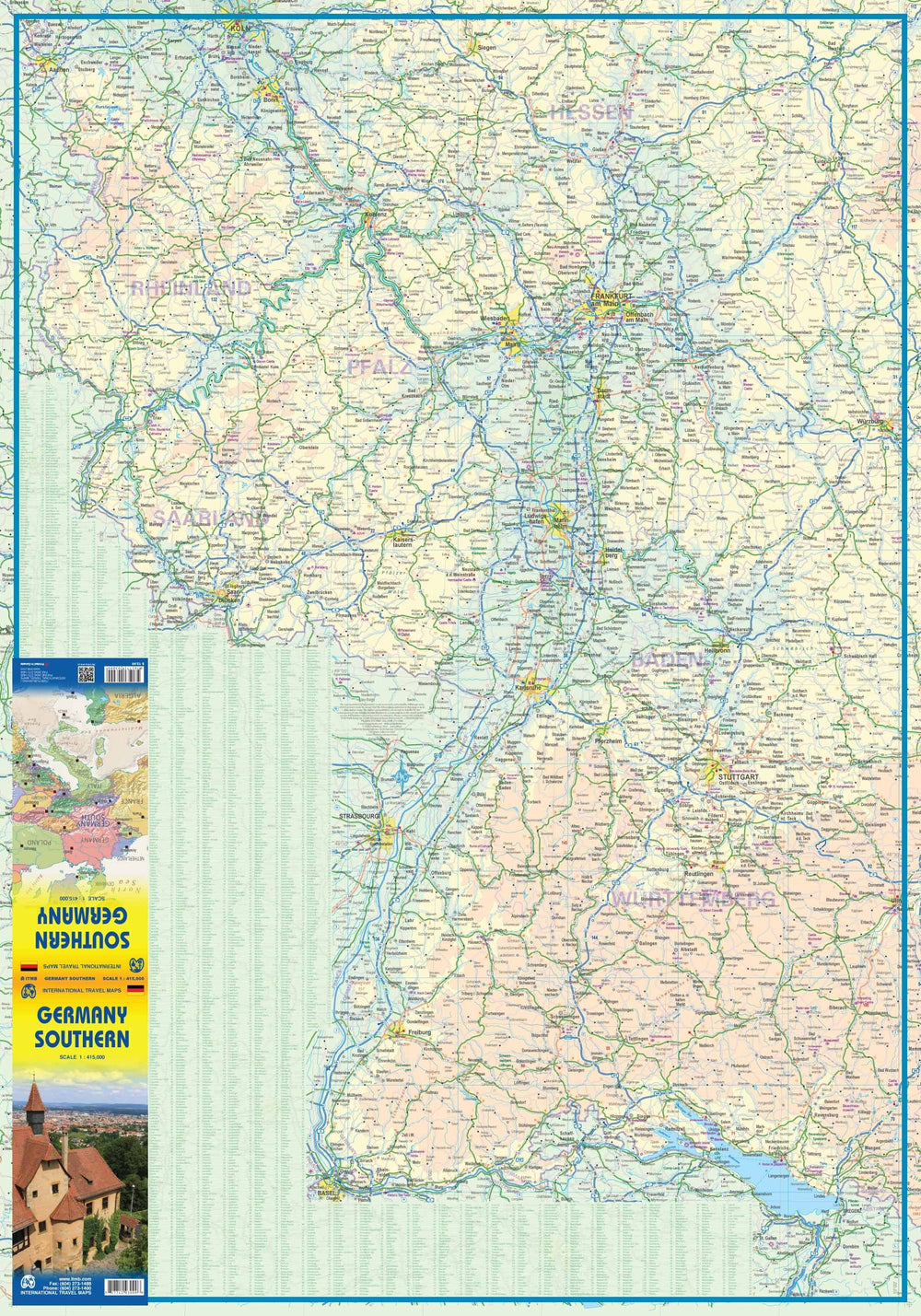 Carte de voyage - Allemagne Sud | ITM carte pliée ITM 