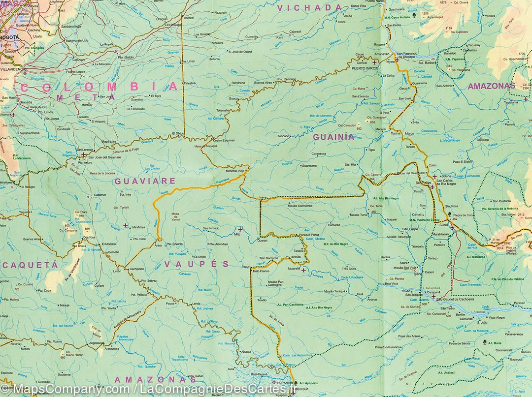 Carte de voyage - Amazonie | ITM carte pliée ITM 