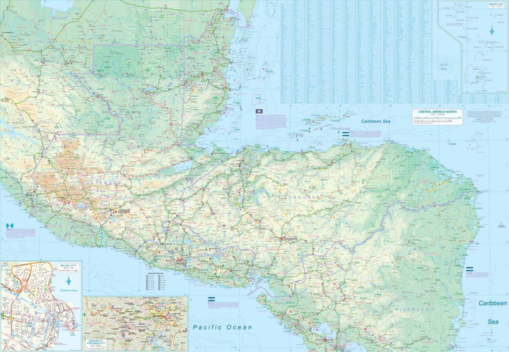 Carte de voyage - Amérique Centrale | ITM carte pliée ITM 