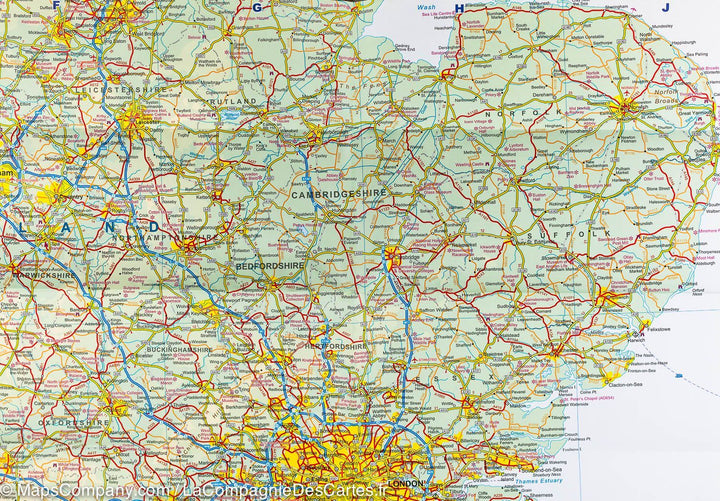 Carte de voyage - Angleterre et du Pays de Galles | ITM carte pliée ITM 