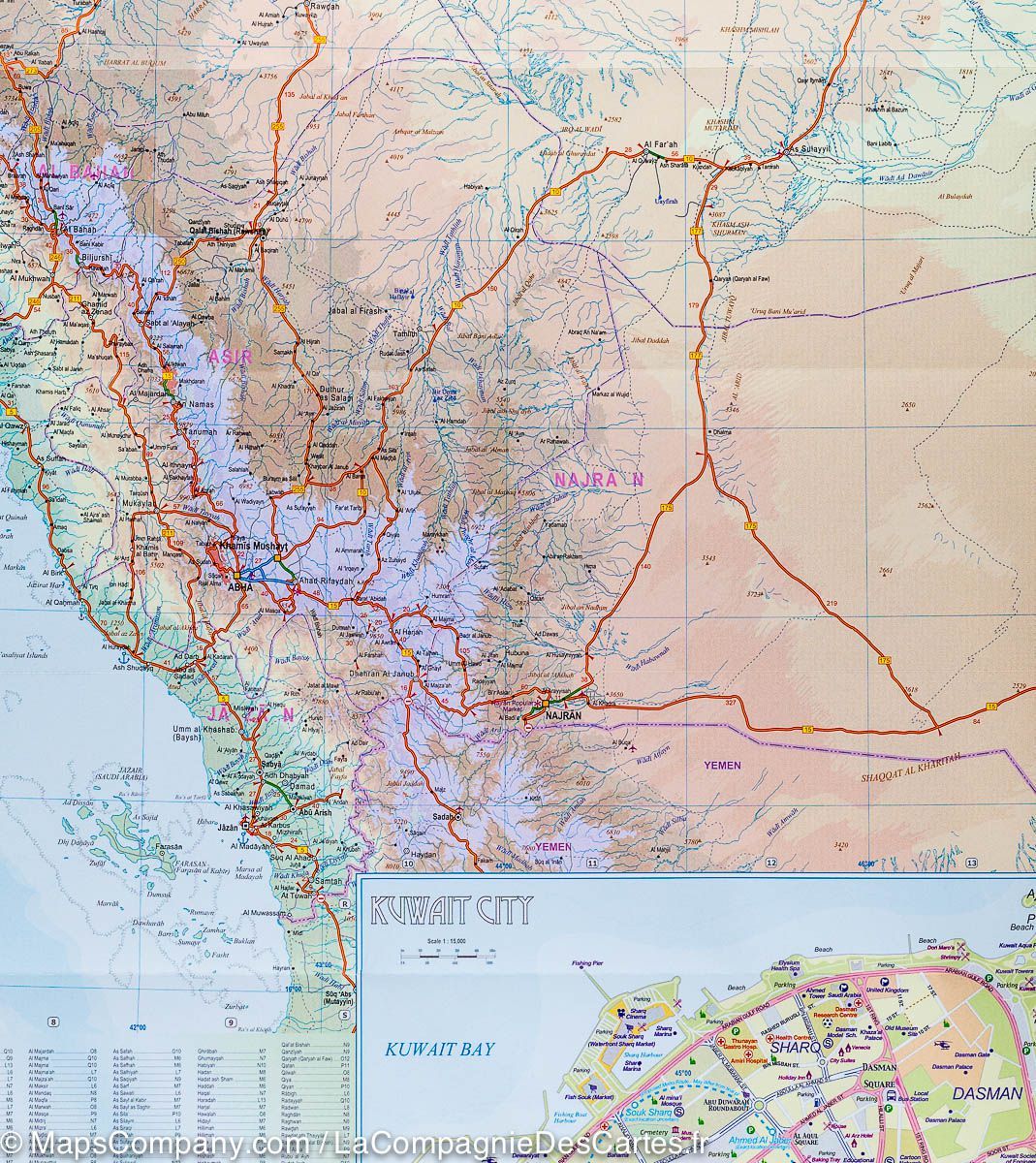 Carte de voyage - Arabie Saoudite et Koweit | ITM carte pliée ITM 
