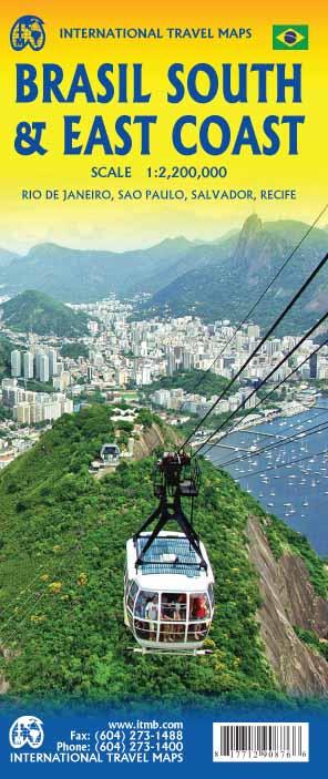 Carte de voyage - Brésil Sud & Côte est | ITM carte pliée ITM 