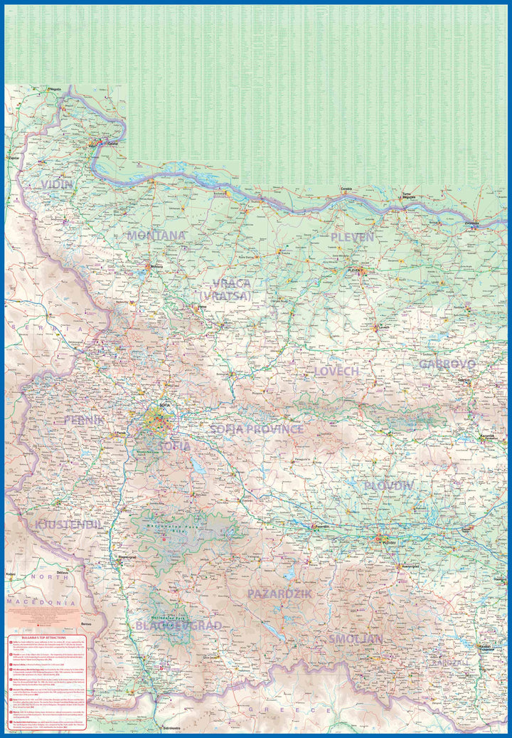 Carte de voyage - Bulgarie | ITM carte pliée ITM 