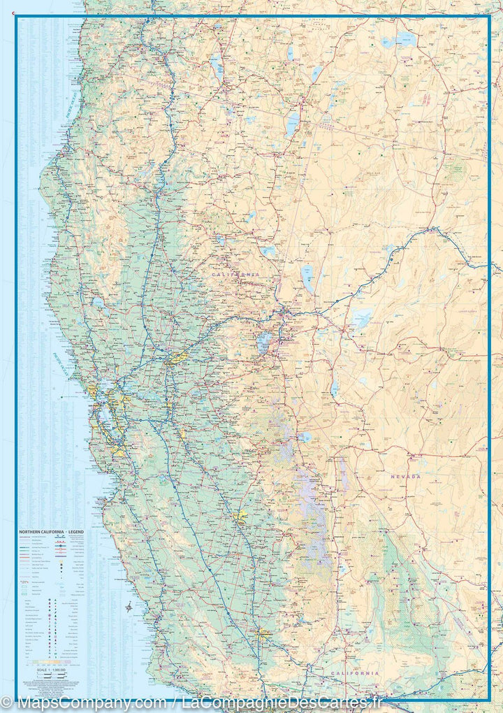 Plan de San Francisco & carte de la Californie Nord | ITM - La Compagnie des Cartes