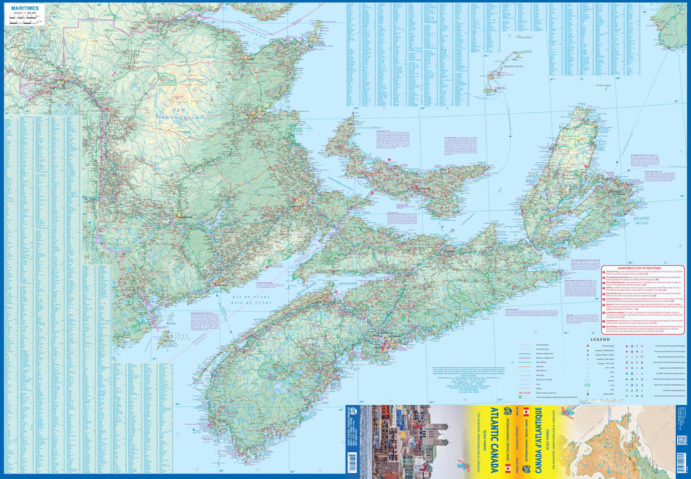 Carte de voyage - Canada Atlantique | ITM carte pliée ITM 