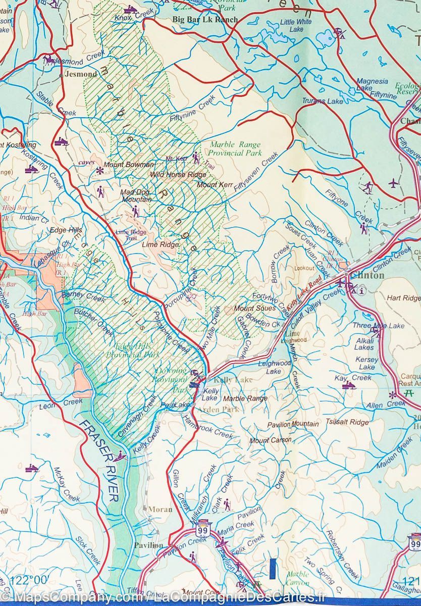 Carte du Cariboo Chilcotin (Canada) | ITM - La Compagnie des Cartes