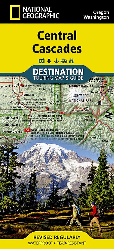 Carte de voyage - Cascades, Central (Oregon, Washington) | National Geographic carte pliée National Geographic 