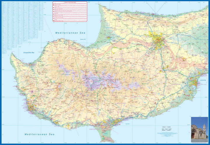Carte de voyage - Chypre | ITM carte pliée ITM 