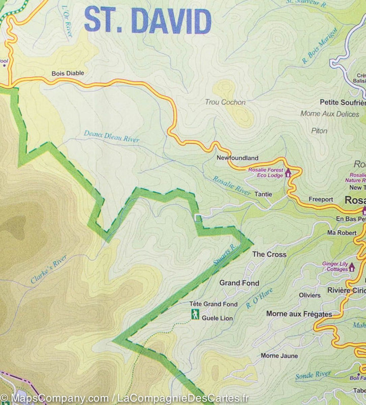 Carte de voyage - Dominique & Sainte Lucie | ITM carte pliée ITM 