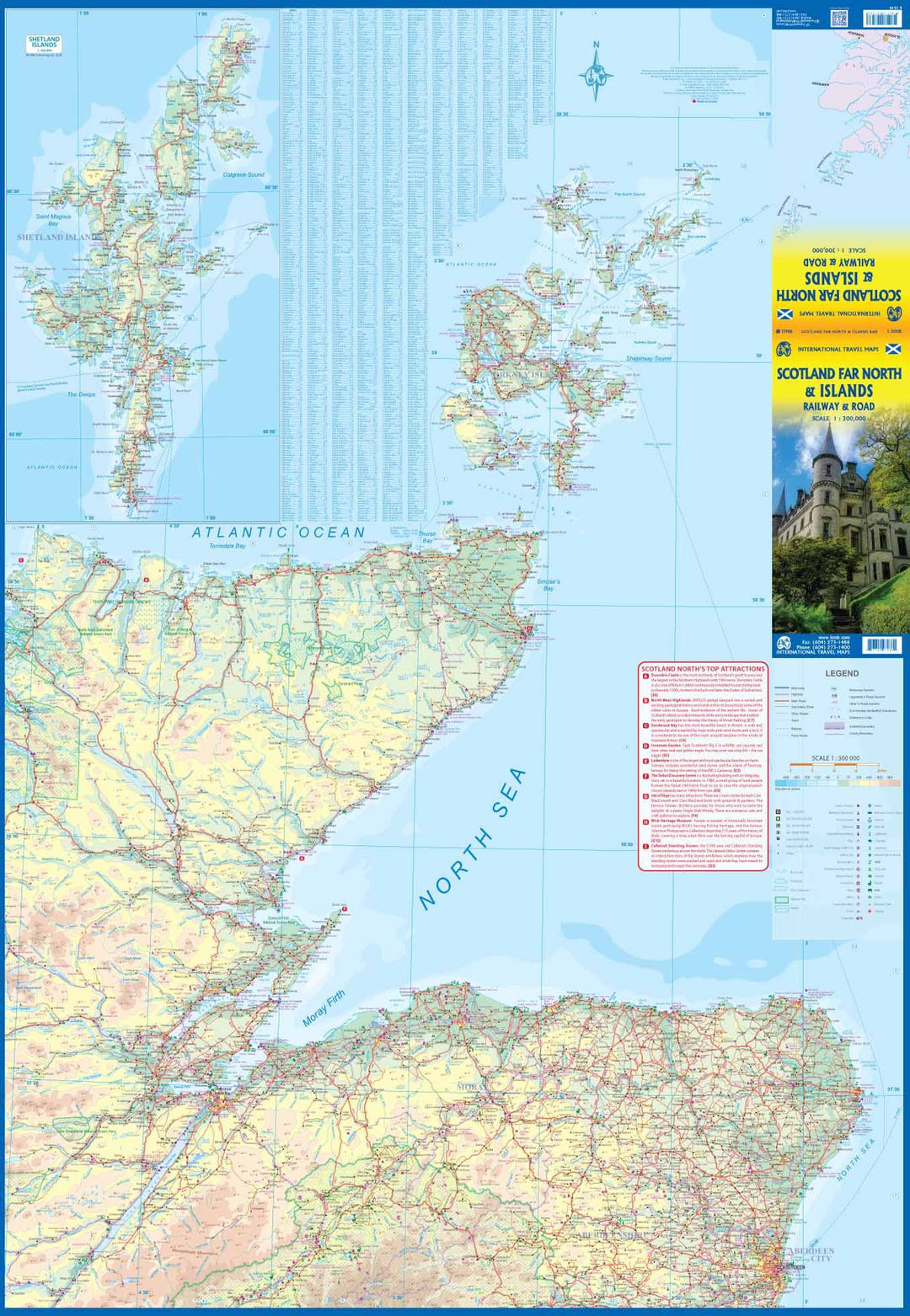 Carte de voyage - Ecosse : Extrême nord & îles | ITM carte pliée ITM 