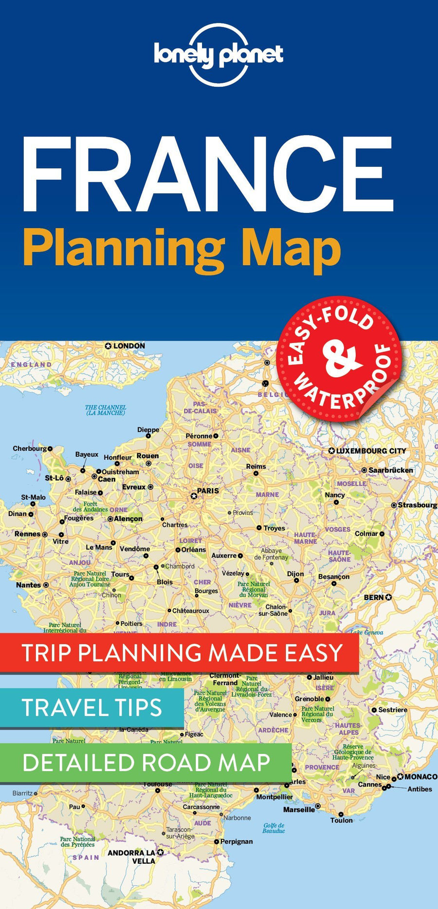 Carte de voyage (en anglais) - France | Lonely Planet carte pliée Lonely Planet 