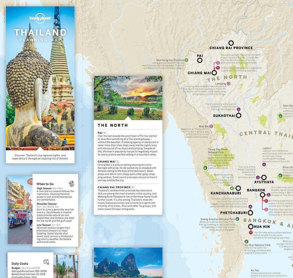 Carte de voyage (en anglais) - Thailand | Lonely Planet carte pliée Lonely Planet 