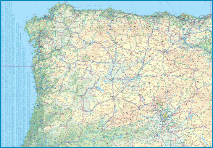 Carte de voyage - Espagne Nord (routes & chemins de fer) | ITM carte pliée ITM 