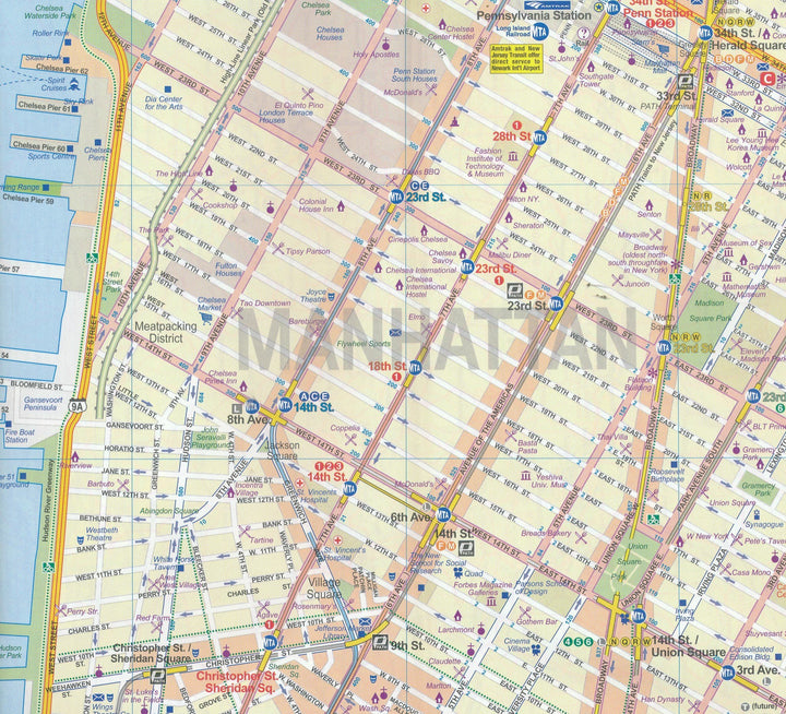 Carte de voyage - État de New York & Plan de Manhattan | ITM carte pliée ITM 