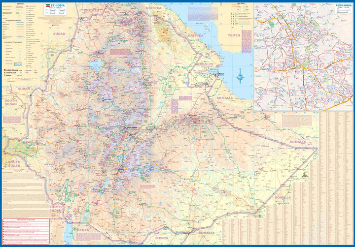 Carte de voyage - Ethiopie & Erythrée | ITM carte pliée ITM 