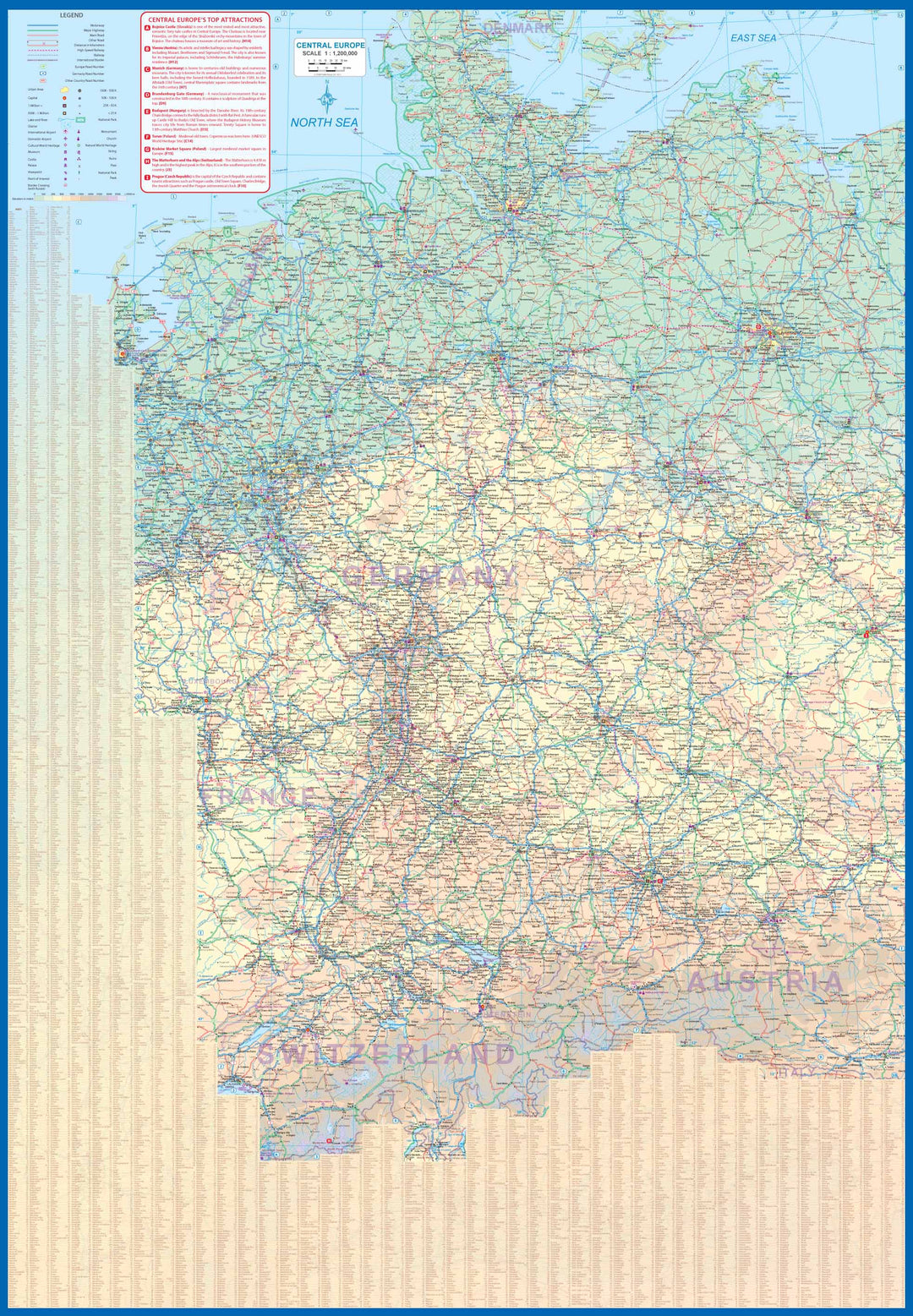 Carte de voyage - Europe Centrale | ITM carte pliée ITM 