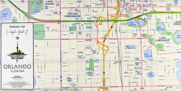 Carte de voyage - Floride Centre & Plan d'Orlando | ITM carte pliée ITM 