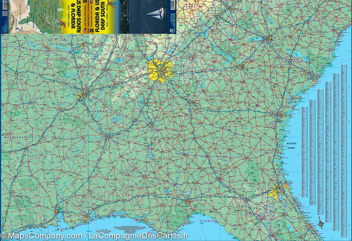 Carte de voyage - Floride et Sud des USA | ITM carte pliée ITM 